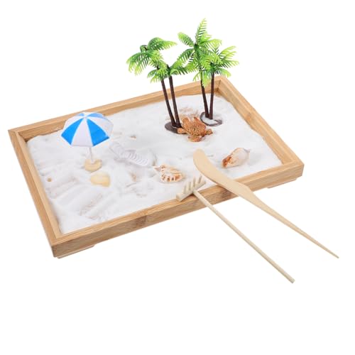 ZUNOXAZ Miniatur Ozeanszene Sandspiel Desktop Sandbox mit Zen Garten Beruhigendes Miniatur Landschaftsspielzeug für Büro und Zuhause zur Meditation und Stressabbau ZUNOXAZ Miniatur Ozeanszene Sandspiel Desktop Sandbox mit Zen Garten Beruhigendes Miniatur Landschaftsspielzeug für Büro und Zuhause zur Meditation und Stressabbau von ZUNOXAZ