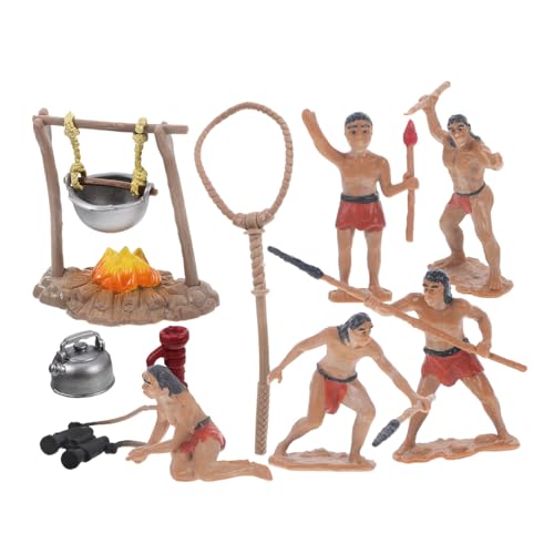 ZUNOXAZ Miniatur Primitiv Männer Figuren Kreatives Langlebige Plastikmodelle Dekoratives Accessoire für Geschenkidee für Bastelfans und Outdoor Dekoration von ZUNOXAZ