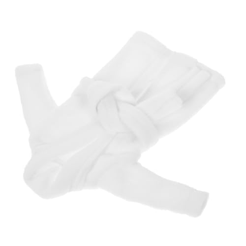 ZUNOXAZ Miniatur Puppenbademantel Weiß mit Gürtel Elegantes Charmantes Accessoire für Mini Puppenkleiderschrank Festliches Design Passend für Kleine Puppen Niedliches Badeoutfit von ZUNOXAZ