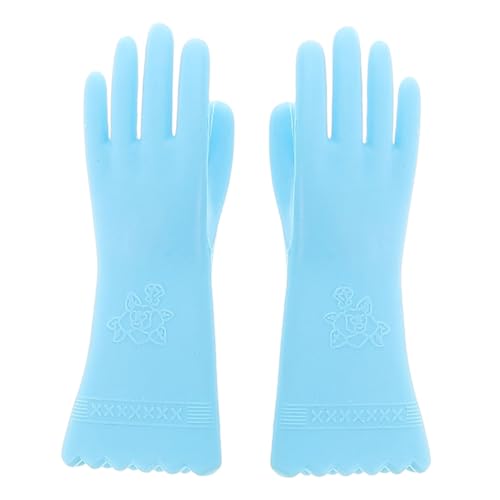 ZUNOXAZ Miniatur Puppenhaus Handschuhe Verarbeitung Realistische Blaue Puppenhaus Zubehör Vielseitig Kombinierbar Detailgetreu für Miniaturmodelle und Spielsets von ZUNOXAZ