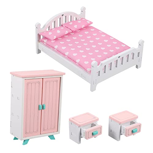 ZUNOXAZ Miniatur Puppenhaus Möbel Set Schlafzimmer Teilig mit Bett Fensterschränken Kleiderschrank Puppenhaus Zubehör für Kleinkinder Rollenspiel Kreativität und Sozialer Interaktion ZUNOXAZ Miniatur Puppenhaus Möbel Set Schlafzimmer Teilig mit Bett Fensterschränken Kleiderschrank Puppenhaus Zubehör für Kleinkinder Rollenspiel Kreativität und Sozialer Interaktion von ZUNOXAZ