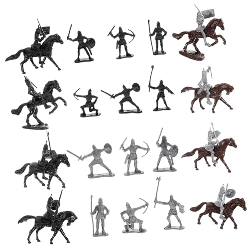 ZUNOXAZ Miniatur Ritterfiguren Teiliges Mittelalterliche Sandtisch Deko mit Soldaten und Pferden Wetterfeste Mini Spielfiguren für Sammler Detailreiche Mikro Landschaftsmodelle von ZUNOXAZ