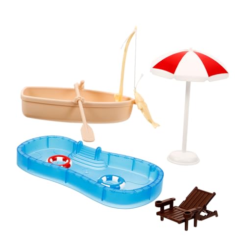 ZUNOXAZ Miniatur Schwimmbad Spielset mit Liegestuhl und Boot Detailreiche Dekoration Puppenhaus Pool Zubehör Lebensechte Strandlandschaft Vielseitig für DIY Miniaturwelten ZUNOXAZ Miniatur Schwimmbad Spielset mit Liegestuhl und Boot Detailreiche Dekoration Puppenhaus Pool Zubehör Lebensechte Strandlandschaft Vielseitig für DIY Miniaturwelten von ZUNOXAZ