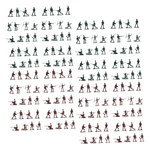 ZUNOXAZ Miniatur Soldaten Militärfiguren aus Kunststoff Grüne und Rote Figuren für Sammler DIY Projekte und Sandkasten von ZUNOXAZ