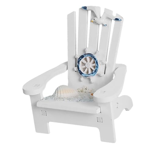 ZUNOXAZ Miniatur Strandstuhl Deko Mini Liegestuhl Robust für Puppenhaus und Mikro Landschaft Detailreiche Küsten Dekoration für Garten Pflanzen Party und Bar Atmosphäre von ZUNOXAZ