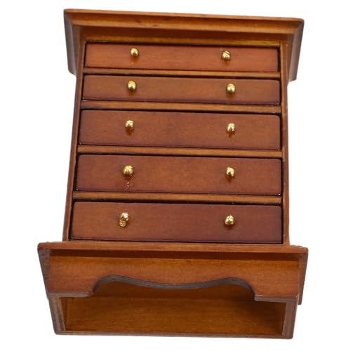 ZUNOXAZ Miniatur-nachttisch, 1:12 Puppenhausmöbel, Nachttisch, Holzmodell, Puppenhauszubehör Für Mini-Zimmer, Schlafzimmer, Szenendekoration, Braun von ZUNOXAZ