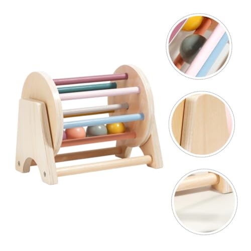 ZUNOXAZ Montessori Holzspielzeug Rollender Textil Trommel Lernspielzeug für Junge Mädchen Sensorische Entwicklung Motorikfördernd und Farberkennend Stabiles Naturmaterial Sicher und von ZUNOXAZ