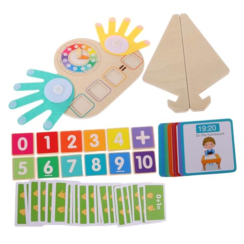 ZUNOXAZ Montessori Mathematikspielzeug Holz Zählrahmen mit Tiermotiven für Vorschulkinder Farbige Fingerzahlen für Addition Subtraktion Farberkennung und Kognitive zu Hause Klassenzimmer von ZUNOXAZ