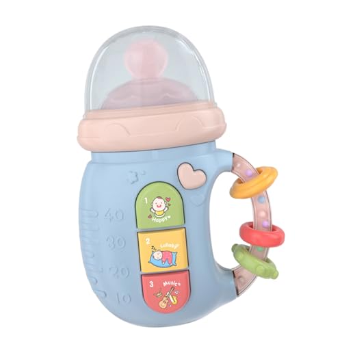 ZUNOXAZ Neugeborenen Babyflasche mit Licht Musik Elektrisch Bilinguales Lernspielzeug für Junge Mädchen Ab Monaten Frei Leicht Schmerzstillend von ZUNOXAZ