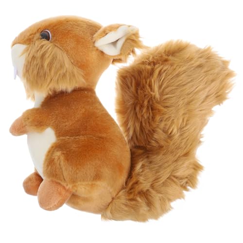 ZUNOXAZ Niedliche Plüsch Eichhörnchen Puppe mit Großem Weiches Kuscheltier Dekoratives Cartoon Sofa Kissen Langlebige Tisch und Wohnaccessoire für Zuhause von ZUNOXAZ