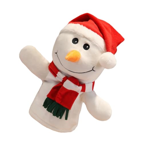 ZUNOXAZ Niedliche Weihnachts Schneemann Fingerpuppe Plüschspielzeug Interaktives Puppenspiel für Fördert Kreativität und Eltern Junge Mädchen Kommunikation zu Weihnachten von ZUNOXAZ