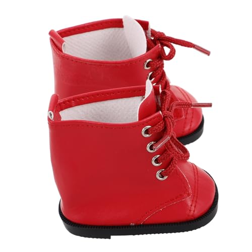 ZUNOXAZ PU Leder Puppenschuhe für Mädchenpuppen Modische Stiefel Einfach Anzuziehen Stilvolle Puppenzubehör für Puppenhaus und Sammler von ZUNOXAZ
