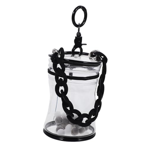 ZUNOXAZ PVC Transparente Mini Puppentragetasche mit Reißverschluss Stoßfeste und Stabile PVC Materialien Kompakte Multifunktionale Aufbewahrungstasche mit Praktischer Kette für Einfache von ZUNOXAZ