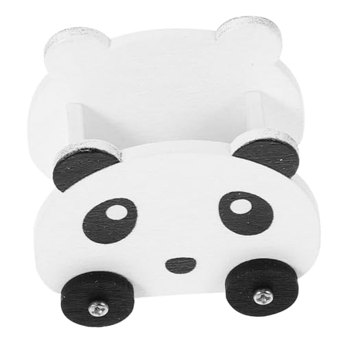 ZUNOXAZ Panda Storage Car Mini-aufbewahrungswagen Puppenhausmöbel Puppenhaus-aufbewahrungswagen Miniatur-zubehör Schubkarre Miniatur-puppenhaus-beistelltisch Mini-puppenstubenregal Hölzern von ZUNOXAZ