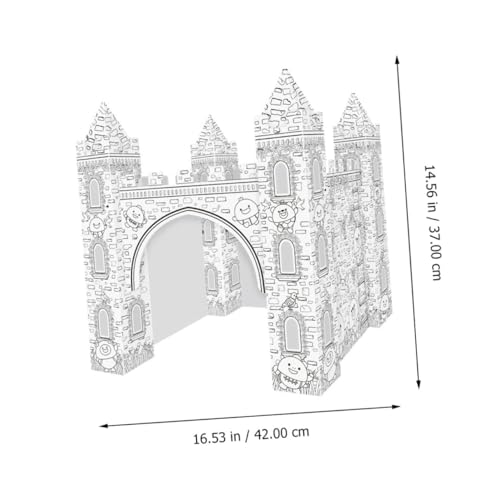 ZUNOXAZ Papier Schloss Bastelset zum Bemalen für DIY Kreatives Graffiti Puzzle Langlebiges Material Handgemachtes Wohnaccessoire Geschenk für Kinderzimmer ZUNOXAZ Papier Schloss Bastelset zum Bemalen für DIY Kreatives Graffiti Puzzle Langlebiges Material Handgemachtes Wohnaccessoire Geschenk für Kinderzimmer von ZUNOXAZ
