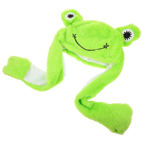 ZUNOXAZ Plüsch Frosch Mütze mit Beweglichen Ohren Cosplay Hut für Karneval Party und Halloween Weiches Cartoon Kostüm-accessoire für Performance und Fotos ZUNOXAZ Plüsch Frosch Mütze mit Beweglichen Ohren Cosplay Hut für Karneval Party und Halloween Weiches Cartoon Kostüm-accessoire für Performance und Fotos von ZUNOXAZ
