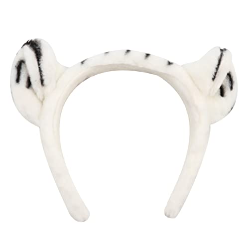 ZUNOXAZ Plüsch Haarband mit Tigerohren Bequemes Niedliches Tierhaarreif für Erwachsene Weiches Leichtes Kopfzubehör für Karneval Halloween und Cosplay Waschbar Weiß ZUNOXAZ Plüsch Haarband mit Tigerohren Bequemes Niedliches Tierhaarreif für Erwachsene Weiches Leichtes Kopfzubehör für Karneval Halloween und Cosplay Waschbar Weiß von ZUNOXAZ