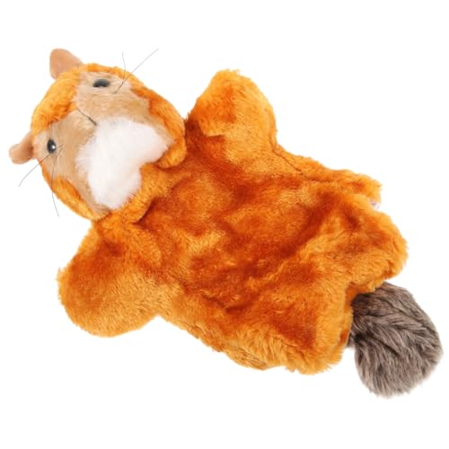 ZUNOXAZ Plüsch Handpuppe Squirrel Tier Handspielzeug für Weiches Fingerpuppe für Interaktives Geschichtenerzählen und Lernspiele von ZUNOXAZ