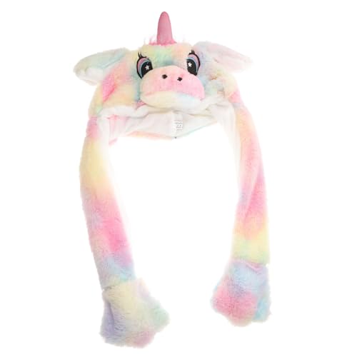 ZUNOXAZ Plüsch Hasenohren Mütze mit Beweglichen Ohren Lustiger Tierhut für Bunte Einhorn Partyhaube Weicher Winterhut ZUNOXAZ Plüsch Hasenohren Mütze mit Beweglichen Ohren Lustiger Tierhut für Bunte Einhorn Partyhaube Weicher Winterhut von ZUNOXAZ