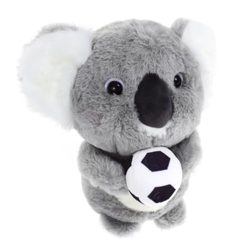 ZUNOXAZ Plüsch Koala Puppe mit Grünem Kuscheltier Graues Plüschtier für Deko und Geschenk Weiches Stofftier für Sofa Schreibtisch Schlafzimmer Langlebiges Kuscheltier von ZUNOXAZ