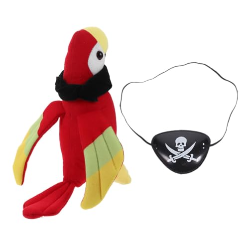 ZUNOXAZ Plüsch Piratenpapagei Schulter Deko mit Schwarzem Halstuch und Augenklappe Teiliges Cosplay Zubehör für Halloween Rollenspiel Bühnenauftritt und Piratenkostüm Jungen Erwachsene ZUNOXAZ Plüsch Piratenpapagei Schulter Deko mit Schwarzem Halstuch und Augenklappe Teiliges Cosplay Zubehör für Halloween Rollenspiel Bühnenauftritt und Piratenkostüm Jungen Erwachsene von ZUNOXAZ