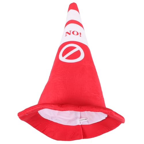 ZUNOXAZ Plüsch Verkehrskegel Mütze Weiches Material Leicht Tragbar Cartoon Party Kopfbedeckung Für Halloween Karneval Cosplay Performance Requisiten Erwachsene von ZUNOXAZ