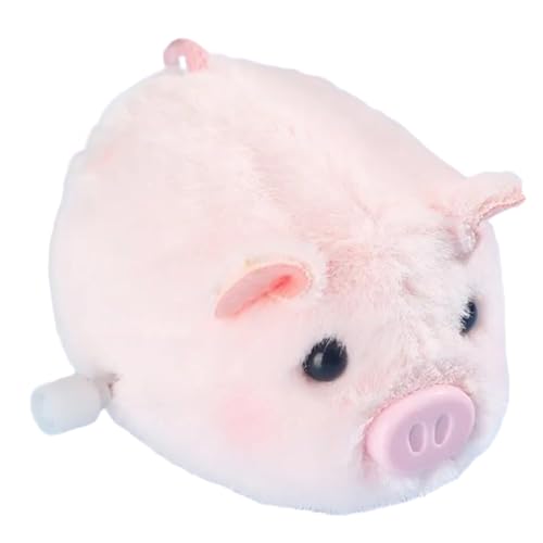 ZUNOXAZ Plüsch Wind Up Schwein Lustiges Mechanisches Kuscheltier Dekoratives Tier mit Beweglichem Körper und Süßem Design von ZUNOXAZ