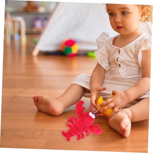 ZUNOXAZ Plüschspielzeug Krabben anhänger Rote Kuschelkrebs deko Kinderfreundlich Weiche Füllung für Wohnraum Taschen Autoschlüssel von ZUNOXAZ