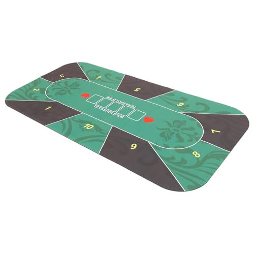 ZUNOXAZ Pokermatte aus Rutschfestem Gummi Rechteckige Tischmatte für Personen Tragbar und Leicht Klassische Muster Komfortabel und Langlebig für Familien Kartenspiele von ZUNOXAZ