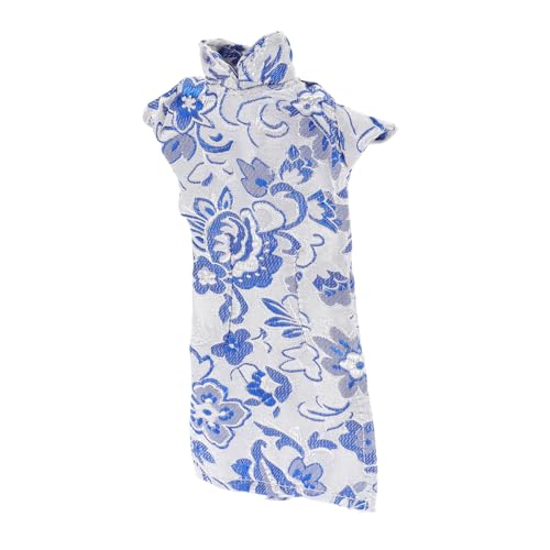 ZUNOXAZ Puppe Cheongsam Puppen-Outfit Puppenzubehör Puppenkostüm Kleid für Puppen Puppenkleidung Stoff Blue ZUNOXAZ Puppe Cheongsam Puppen-Outfit Puppenzubehör Puppenkostüm Kleid für Puppen Puppenkleidung Stoff Blue von ZUNOXAZ