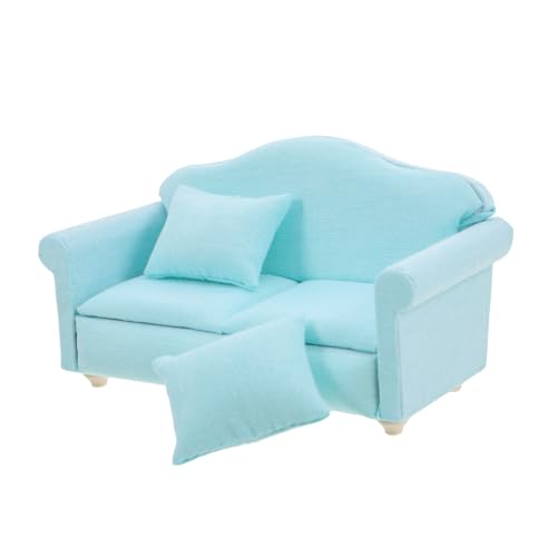 ZUNOXAZ Puppenhaus Sofa Möbel Für Puppenhaus Mini Landschaftszubehör Sofa Mini Haus Sofa Couch Für Puppen Mini Puppenhaus Möbel Mini Haus Zubehör Winziges Couchtuch Hellgrün von ZUNOXAZ