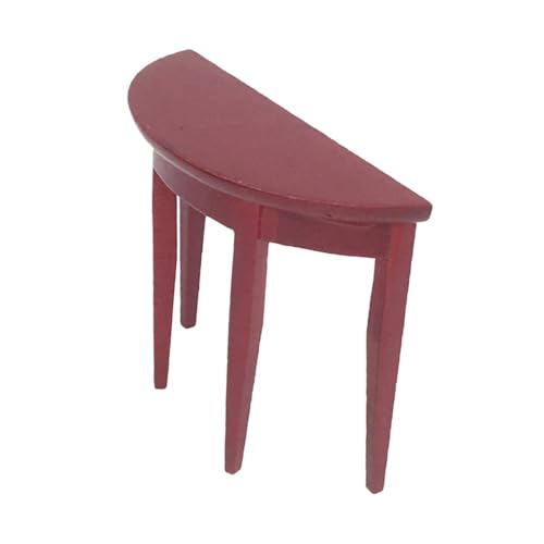 ZUNOXAZ Puppenhaus-minimöbel Tisch Klein Miniatur Hölzern Rot von ZUNOXAZ