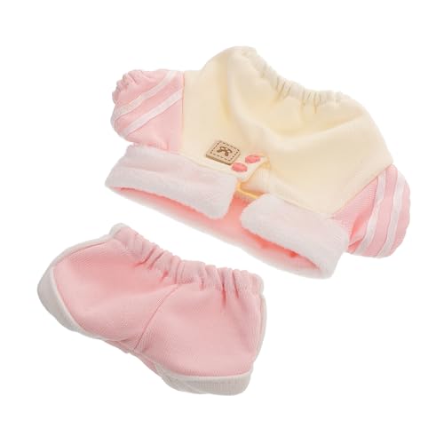 ZUNOXAZ Puppenkleidung aus Baumwolle mit Sweatshirt und Lässiger Hose Niedliches Outfit für Puppen und Stofftiere Einfach Anzuziehen Modischer Umlegekragen Tragbar für Unterwegs von ZUNOXAZ