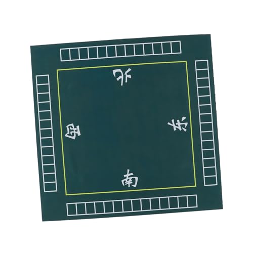 ZUNOXAZ Quadratische Mahjong Tischmatte Grün rutschfeste Geräuschreduzierende Spielunterlage aus Polyester Vielseitige Tischdecke für Brettspiele Domino und Poker Strapazierfähig und ZUNOXAZ Quadratische Mahjong Tischmatte Grün rutschfeste Geräuschreduzierende Spielunterlage aus Polyester Vielseitige Tischdecke für Brettspiele Domino und Poker Strapazierfähig und von ZUNOXAZ