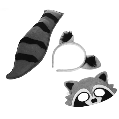 ZUNOXAZ Racoon Kostüm mit Ohren Stirnband und Halloween Tierkostüm Zubehör für Karneval Fasching Masquerade Party Bequeme und PP Baumwollmaterialien Langlebig und Festlich ZUNOXAZ Racoon Kostüm mit Ohren Stirnband und Halloween Tierkostüm Zubehör für Karneval Fasching Masquerade Party Bequeme und PP Baumwollmaterialien Langlebig und Festlich von ZUNOXAZ