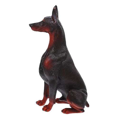 ZUNOXAZ Realistische Dobermann Figurine Simuliertes Hundespielzeug aus Sicherem Kunststoff Pädagogisches Tiermodell Kindlichen Vorstellungskraft und Kognitiven Fähigkeiten für Dekoration von ZUNOXAZ