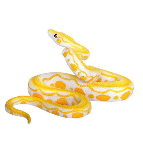 ZUNOXAZ Realistische Gelbe Modell Schlange Dekoration Lernspielzeug Naturkunde Reptilienliebhaber von ZUNOXAZ