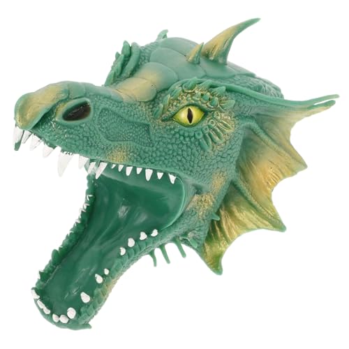 ZUNOXAZ Realistische Grüne Dinosaurier Handpuppe aus Weichem Gummi Interaktives für Fördert Kreativität und Sprachentwicklung für Rollenspiele und Eltern Junge Mädchen Interaktion von ZUNOXAZ