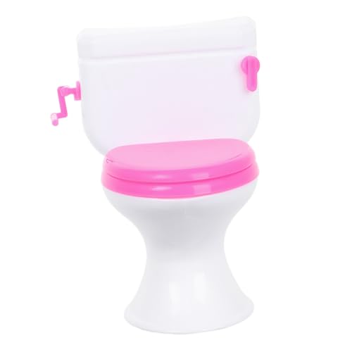 ZUNOXAZ Realistische Mini Toilette Puppenhaus Zubehör Weiß Miniatur Badezimmer Wc Deko für DIY Puppen Zimmer Zubehör von ZUNOXAZ
