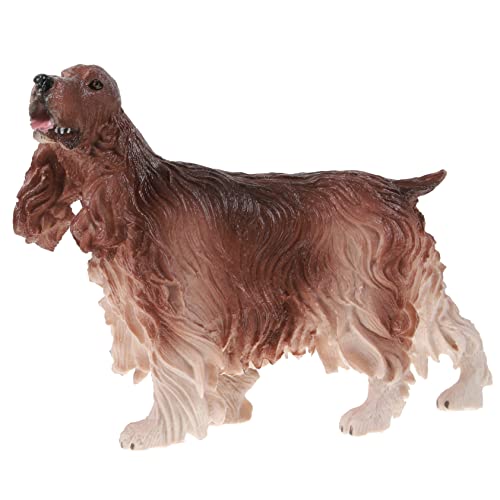ZUNOXAZ Realistische Simulation Spaniel Figurine Hund Figur für Lernspielzeug Tierdekoration aus Sicherem Kunststoff Lebensechtes Design für Tiererziehung von ZUNOXAZ