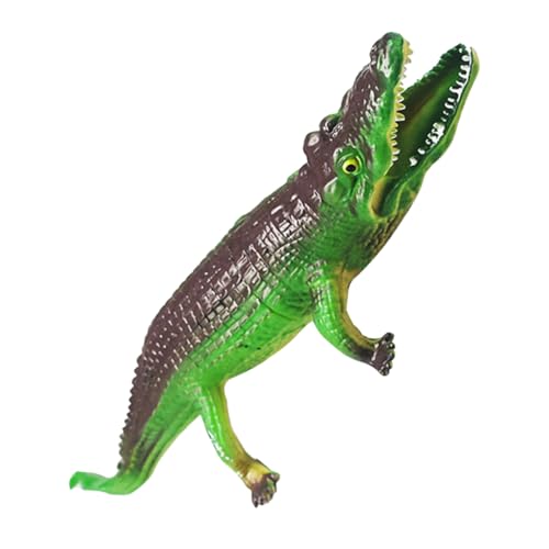 ZUNOXAZ Realistisches Krokodil Modell mit Sound Pädagogisches Tierspielzeug für Dekoratives Desktop Accessoire Stabiles Stehmodell Grün von ZUNOXAZ