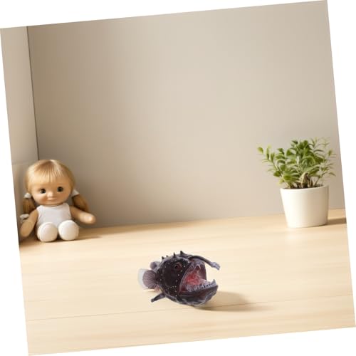 ZUNOXAZ Realistisches Meerestiermodell Anglerfisch Figur Langlebige Dekoration Wetterfest Pädagogisches Meeres-Thema Partyzubehör Lernspielzeug für Jungen Mädchen von ZUNOXAZ