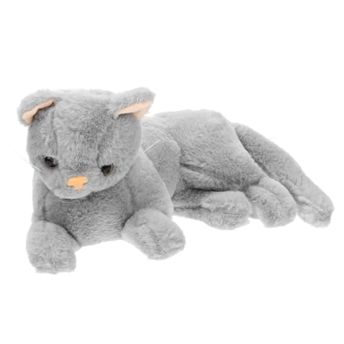 ZUNOXAZ Realistisches Plüsch Katzenornament Niedliches Cartoon Katzenkuscheltier Dekoratives Kuscheltier für Wohnung Wohnzimmer Schlafzimmer als und Wohnaccessoire von ZUNOXAZ
