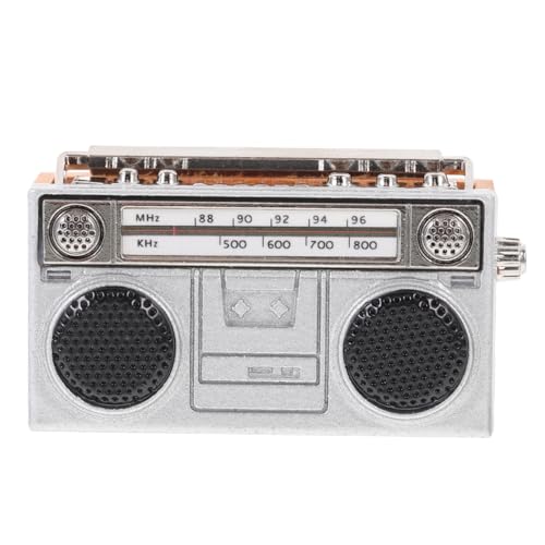 ZUNOXAZ Retro Radio Modell Dekoratives Mini Radio für Puppenhaus Vintage Stil Langlebiges Material für Landschaftsdekoration Realistische Details für Kreative Spielwelten von ZUNOXAZ