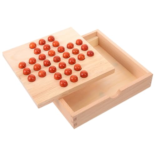 ZUNOXAZ Schachspiel aus Holz Tragbares Schachbrett Kleines Lernspielzeug Hand Auge koordination Geeignet für Mädchen und Jungen Interaktives Denkspiel von ZUNOXAZ