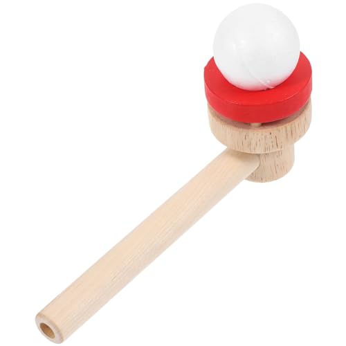 ZUNOXAZ Schwebender Holzball Bläser Balance Blasball Motoriktraining für Familien Freizeitspaß und Lernspiel von ZUNOXAZ