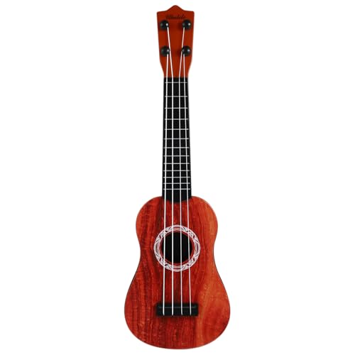 ZUNOXAZ Simulierte Holzoptik Ukulele Kunststoff Anfänger Musikinstrument für Ersatzsaiten Einfachem Lehrbuch und Plektrum Lernspielzeug für Junge Mädchen und Musikliebhaber von ZUNOXAZ