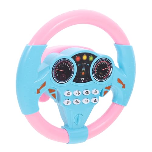 ZUNOXAZ Simuliertes Lenkrad mit Musik Lenkrad für Schaukelfahrzeuge Einfache Montage Pädagogisch Sicher und Robust für Kleinkinder Rosa von ZUNOXAZ