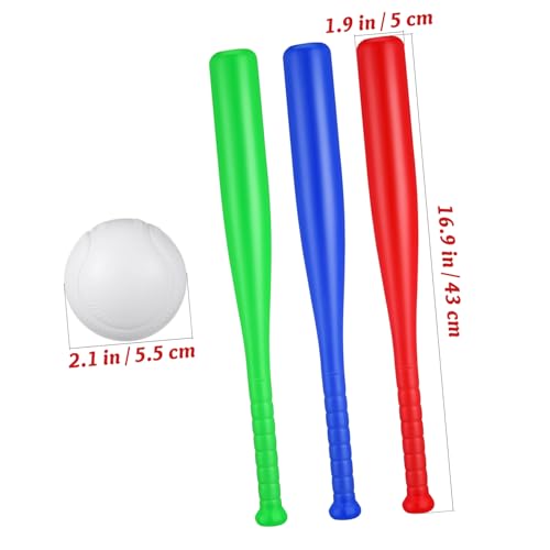 ZUNOXAZ Teiliges Baseball Spielset aus Hochwertigem Kunststoff Schläger und Bällen für Fördert Hand Augen Koordination Geeignet für Outdoor Spiele und Interaktives Eltern Zufällige Farbe von ZUNOXAZ