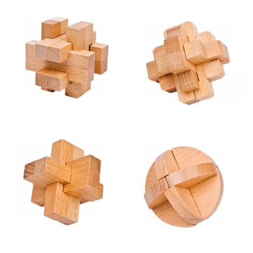 ZUNOXAZ Teiliges Lu Ban Iq Puzzle aus Langlebigem Buchenholz Klassisches Ming Schloss Holzspielzeug für Ab Jahren Fördert Geschicklichkeit und Stressabbau DIY Lernspielzeug von ZUNOXAZ